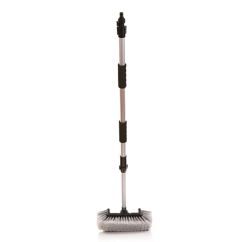 10"/12" Flow-Thru Brush w. Telescopic Pole & On/Off Selector (3.4'-6 ft. Extension)