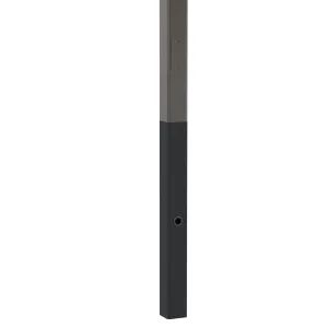 18' Tall   5' Below Grade x 5.0" OD x 0.250" Wall Thickness, Square Straight Aluminum, Direct Burial Light Pole
