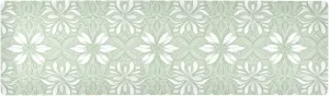 2 in 1 Table Runner Trivet for Hot Pots and Pans Heat Resistant Non Slip Waterproof 39 x 12 Inch Decorative Table Protector for Kitchen Countertop Floral Green