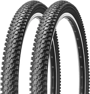 2-Pack Mountain Bike Tires: MOHEGIA 20x2.125/24x1.95/26x1.95/27.5x2.1 Inch MTB Folding Replacement Bicycle Tires Pair