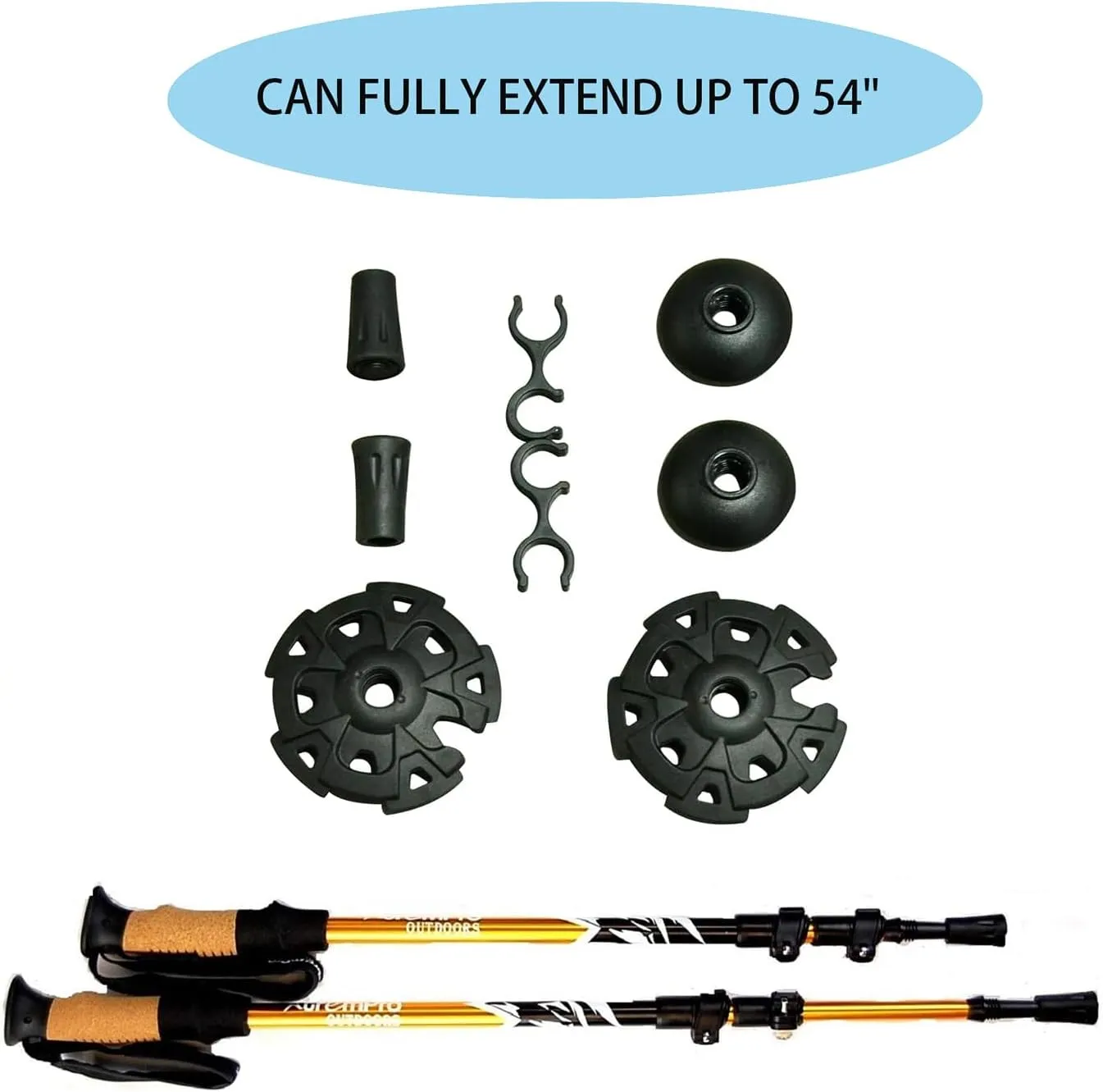 2 Pcs Trekking Poles,Aluminum Lightweight Collapsible Hiking Poles for Women,Walking Sticks for Hiking Carbon Fiber