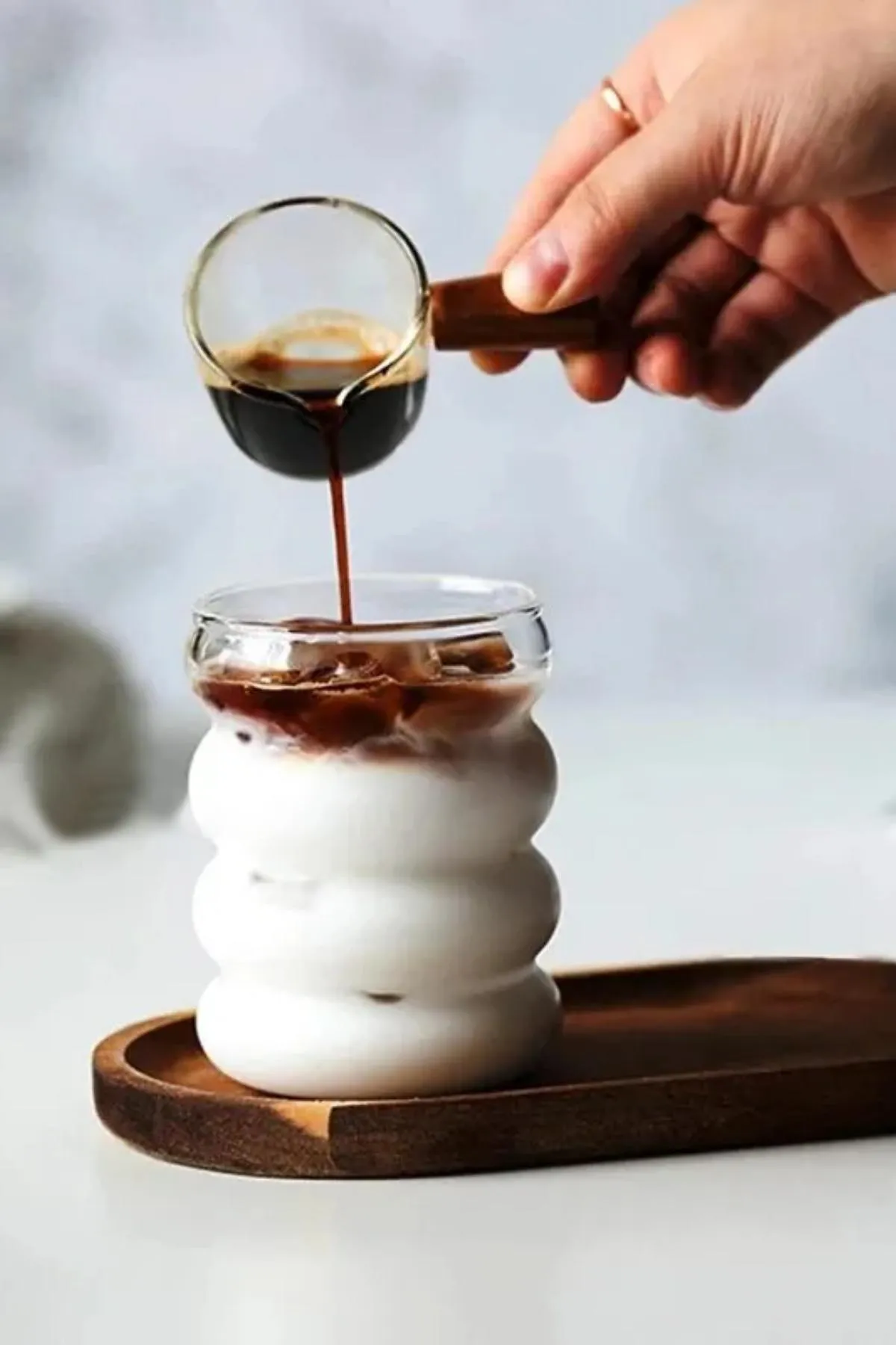 2 Pieces Knotted Model Borosilicate Cocktail and Cold-Hot Coffee Glass Straw 350Ml