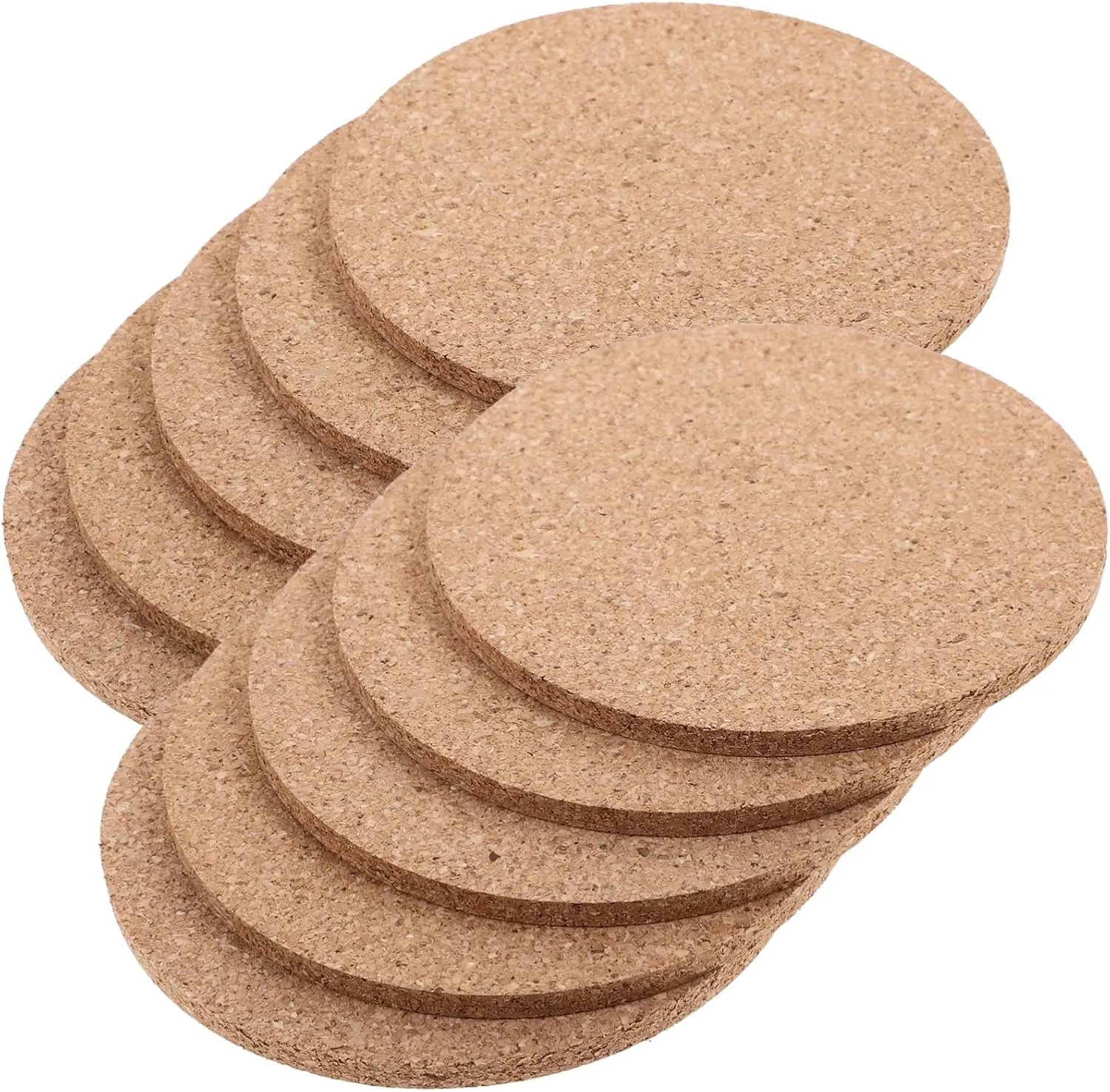 20pcs Heat Resistant Round Cork Coasters Natural Cork Drink Mats Cup Pads for Kitchen Home Bar and Office Decor Φ90*4mm