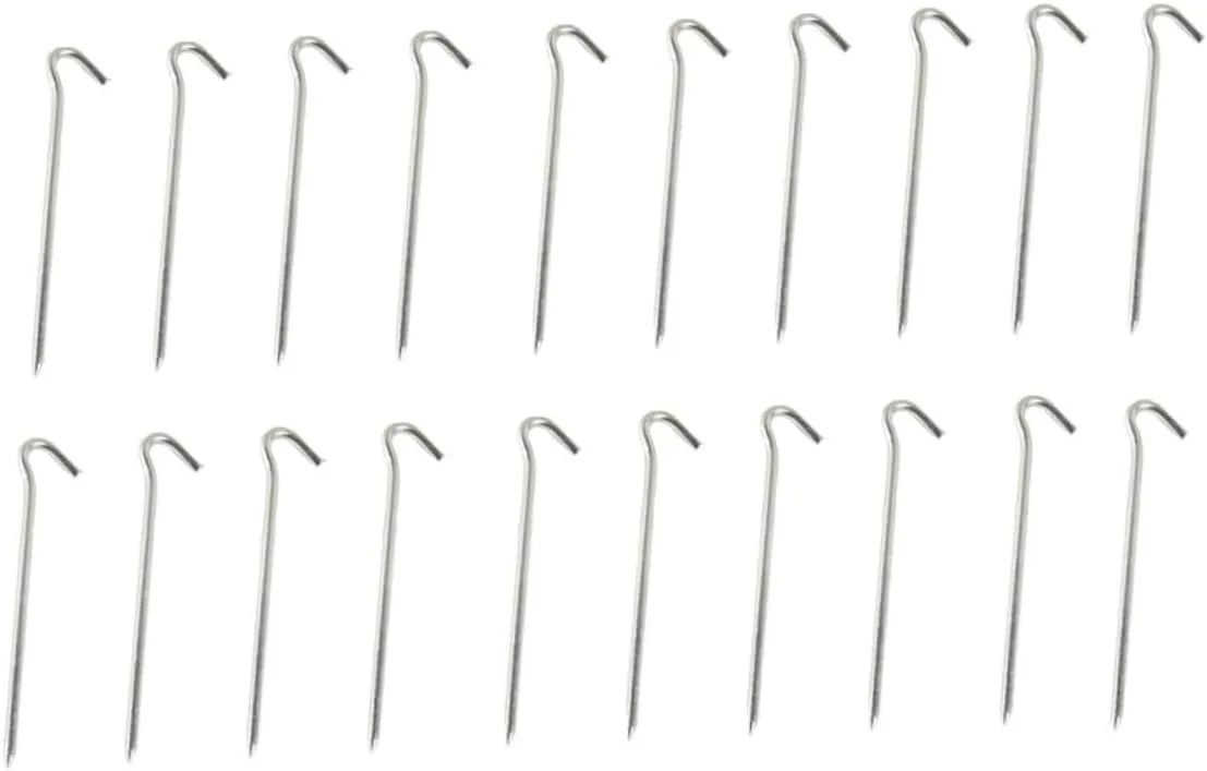 20pcs Windproof Shape Tent Stakes Iron Ground Pegs for Outdoor Camping Gardening Gazebo and Landscape Anchoring Sturdy and Easy to Remove