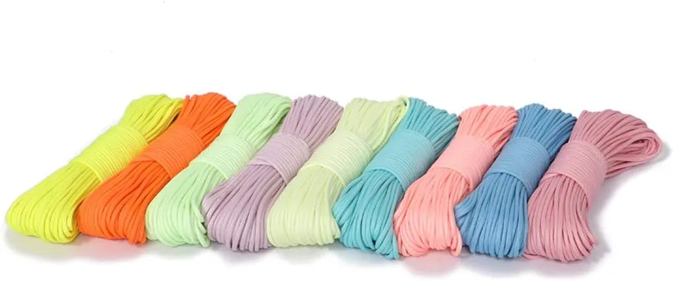 21.87yard 4mm Paracord Rope,9 Strand Reflective Parachute Cord,High Visible Utility Nylon Cord for Outdoor Survival Camping Hiking Tent Biking Boating Hunting and Crafting