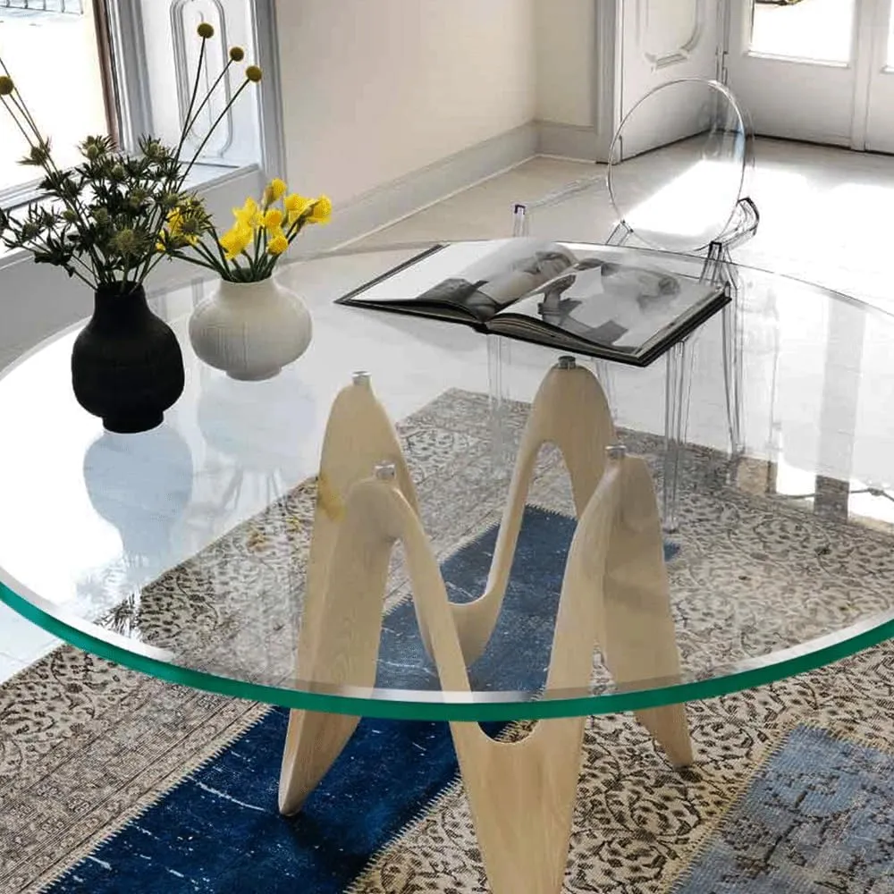 22 inch Round Glass Table Top - Tempered - 1/2" Thick Glass Surface, Safe Beveled Edge, Multipurpose for Dining Table, Patio, Coffee and End Table