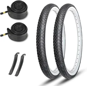 26x2.125 Cruiser Bike Tires: MOHEGIA Folding Replacement Tires for Beach Cruiser and Urban Commuting Bicycle