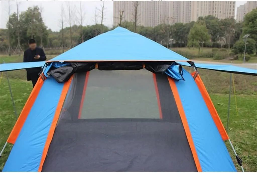 3-4 Person Quick Automatic Opening Outdoor Camping Tent Family Tourist Tent Large Space Sun Shelter Tents(Size:215x215x142cm)