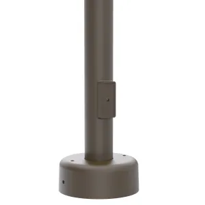 30' Tall x 5.0" OD x 11ga Thick, Round Straight Steel, Anchor Base Light Pole