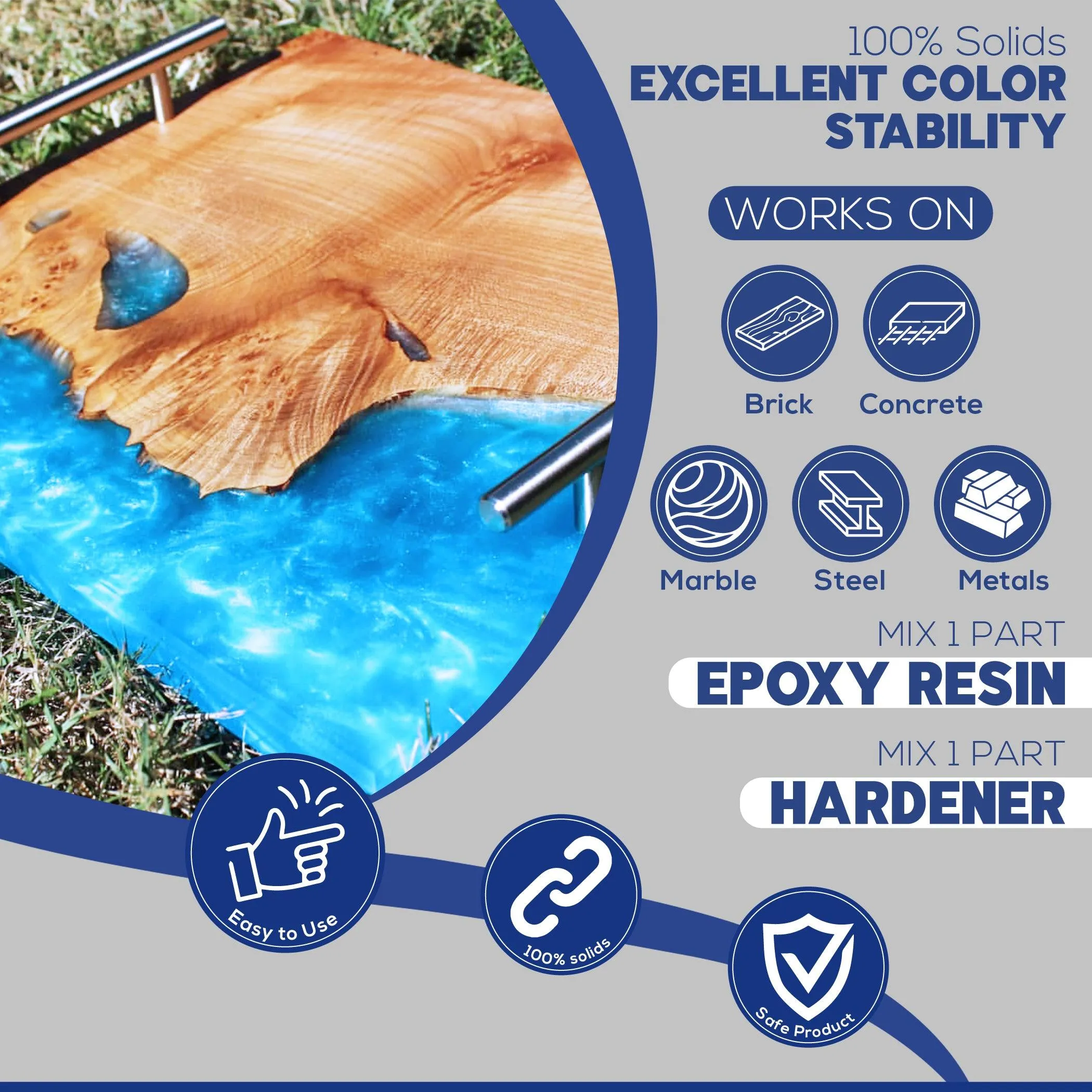 32 oz (946 ml) | Table Top Clear Coating Epoxy Resin Kit | Free Express Shipping