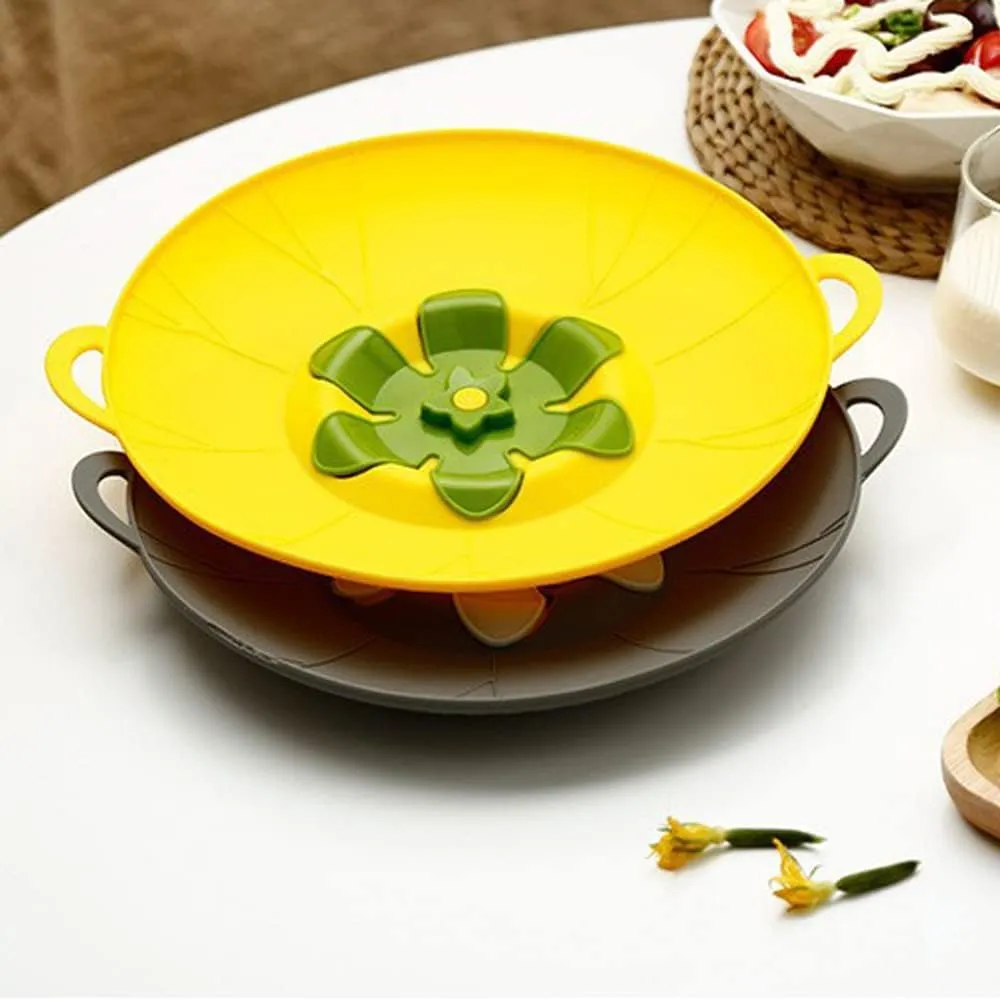 3pcs Silicone Lid Set, Microwave Splatter Cover, Reusable Heat Resistant Lids, Boil Safeguard, Spill Stopper, Multi-Function Kitchen Covers, Fridge Dishwasher Safe