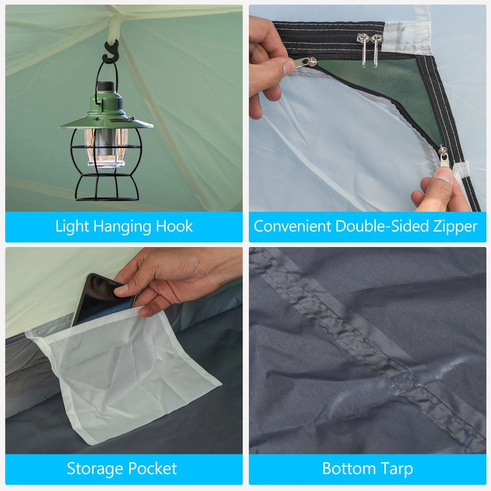 4-6 Person Camping Tent with Front Porch