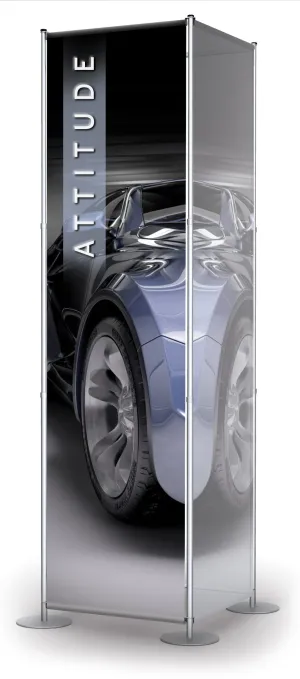 4 Section Partition | 24 Inch Silver