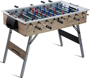 48" Game Room Size Folding Foosball Table, Foldable Space Saving Table Soccer Game w/2 Balls for Home, Arcade Game Room, Family Game Night, Perfect for Kids & Adults, Easy Assembly