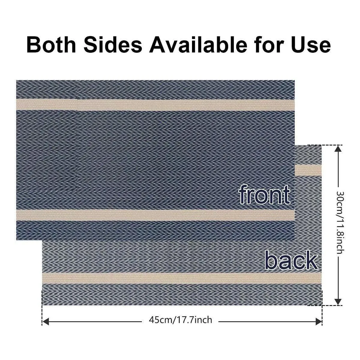 4X Anti-Skid Woven Placemat Waterproof Oil-proof Placemat Heat Resistant PVC Mat
