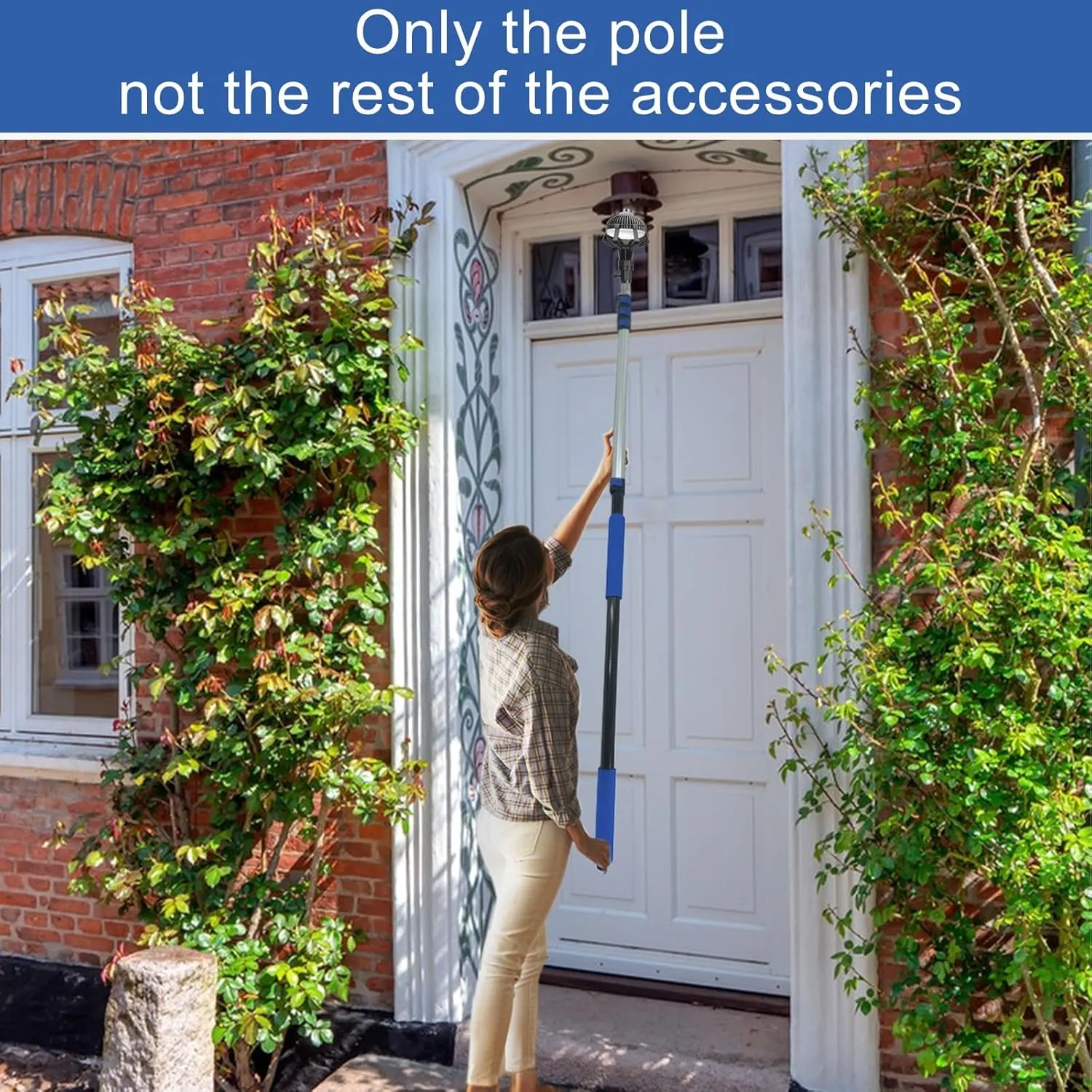 5-20FT Telescoping Pole, Multi-Purpose Extension Pole with Easy Flip Lock, Universal Twist-on Metal Tip, Lightweight Sturdy Aluminum Paint Roller Extension Pole for Painting, Window Cleaning