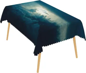 60x102 Inch Nature Rectangle Tablecloth Sky Cloud Table Cloth Spill Resistant Durable Table Cover for Party Picnic Indoor Bedroom Decor