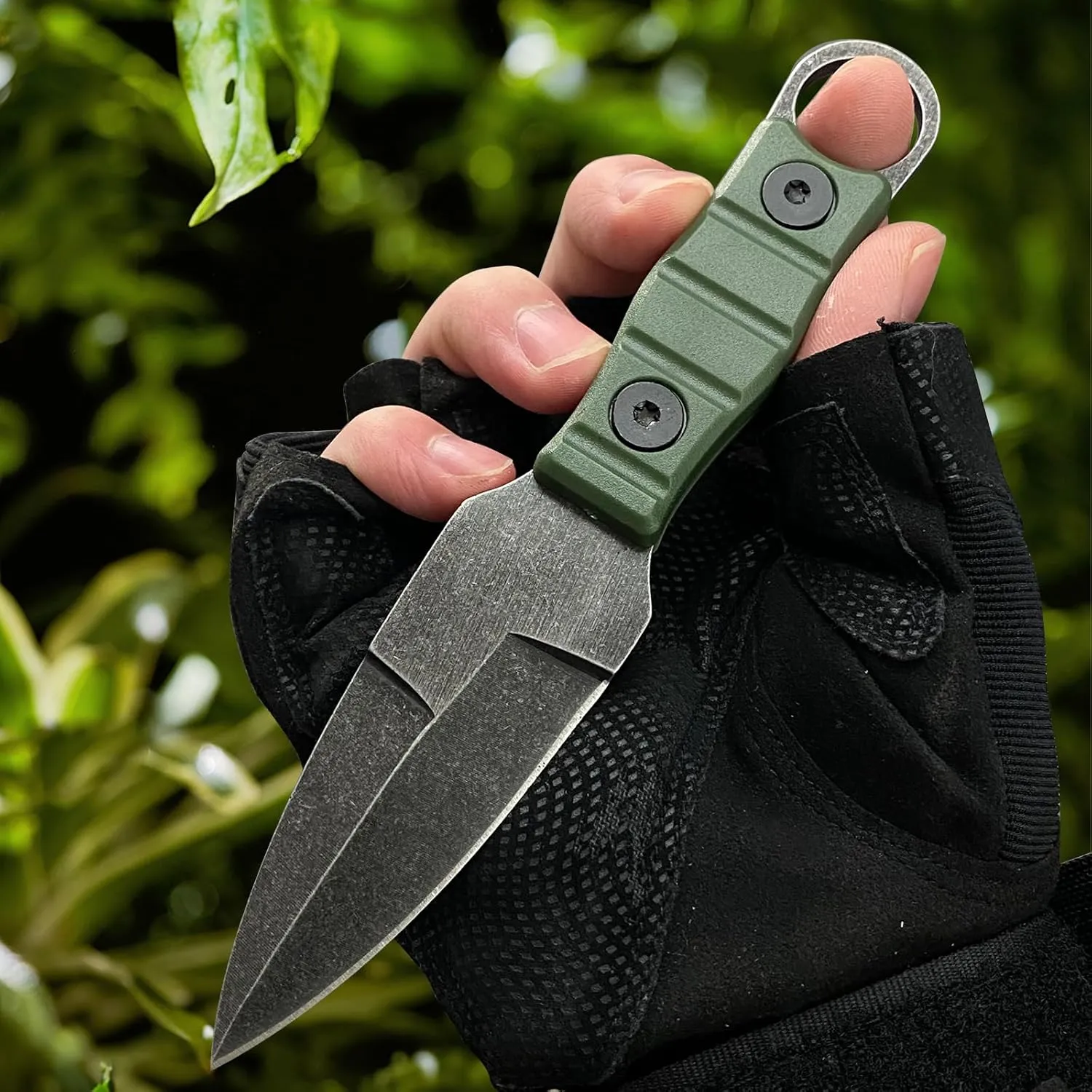 6.7 Inch EDC Small Tactical Fixed Blade Knife with Sheath and Clip, Full Tang Survival Knives for Men and Women, Camping Hiking Hunting Tools