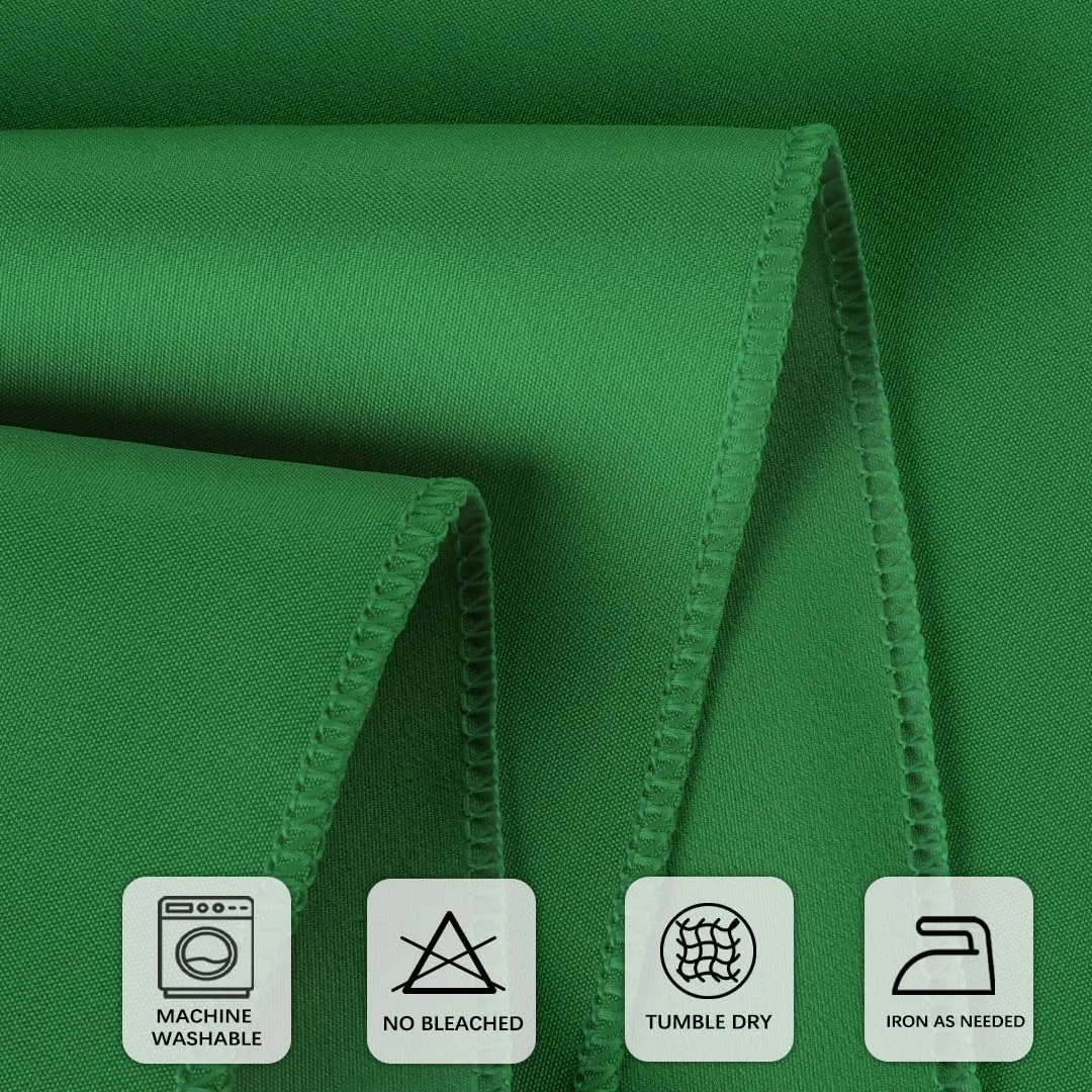 8 Packs Green Table Cloth Rectangle 60x102 Inch Rectangular Table Cloth for 6 Foot Rectangle Table, Wrinkle Resistant Polyester Fabric Tablecloth Washable Table Cover for Wedding Party Decor