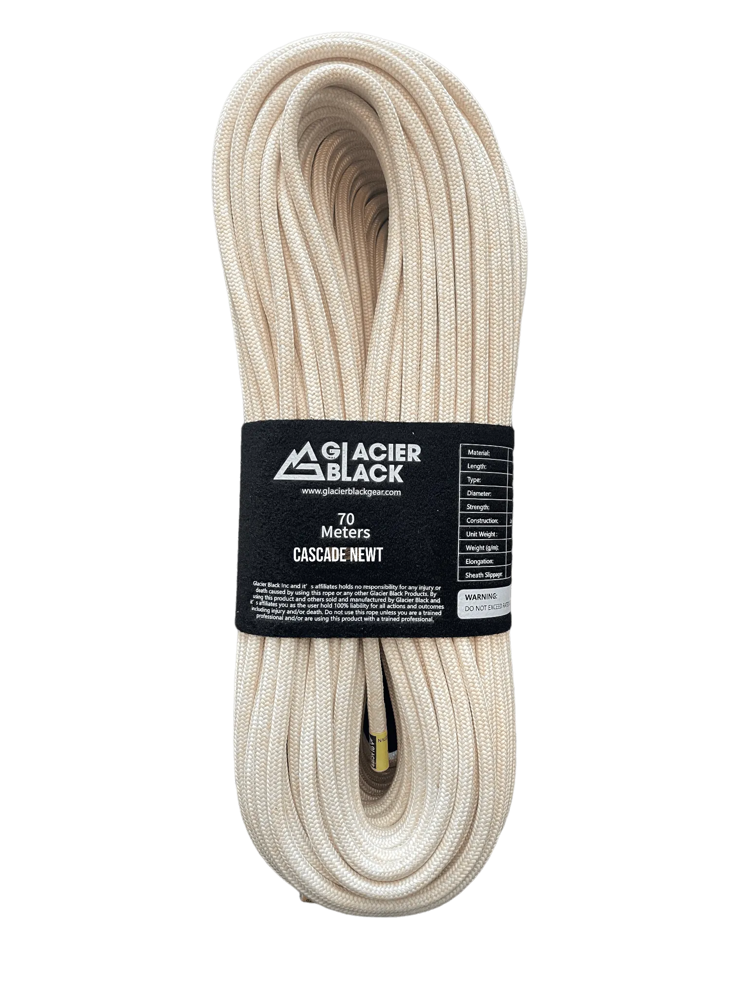 8.5mm Cascade Newt Canyon Rope - GLACIER BLACK