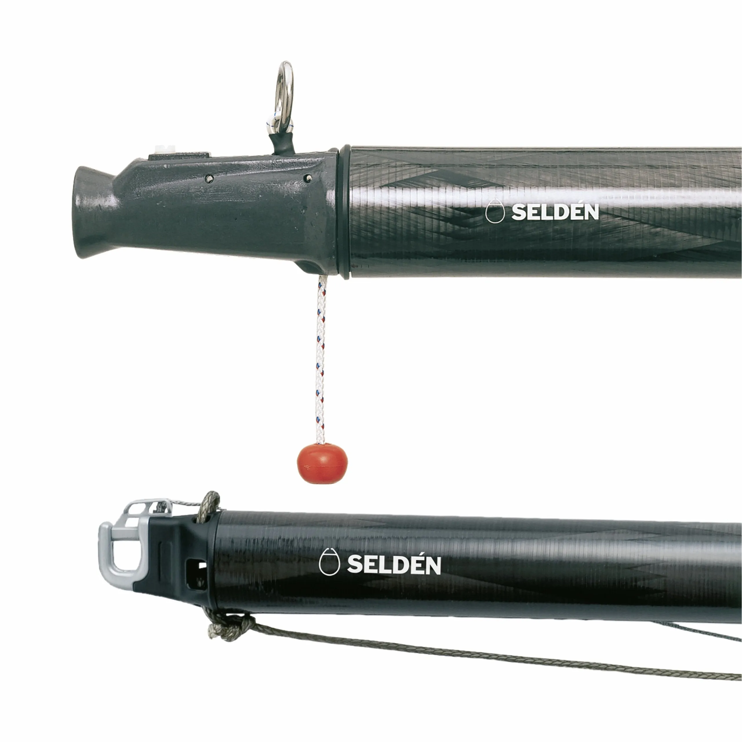ø90 mm carbon spinnaker pole kit, Max overall length 4995 mm, end fittings for dip pole gybing