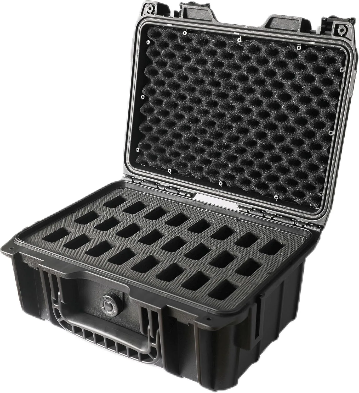 AC03 Knife Case for 24 Folding Knives-IPX7 Waterproof Heavy Duty Pocket Knife Storage Hard Case Box Storage Organizer, Folding Knife Collection Protective Box(Black)