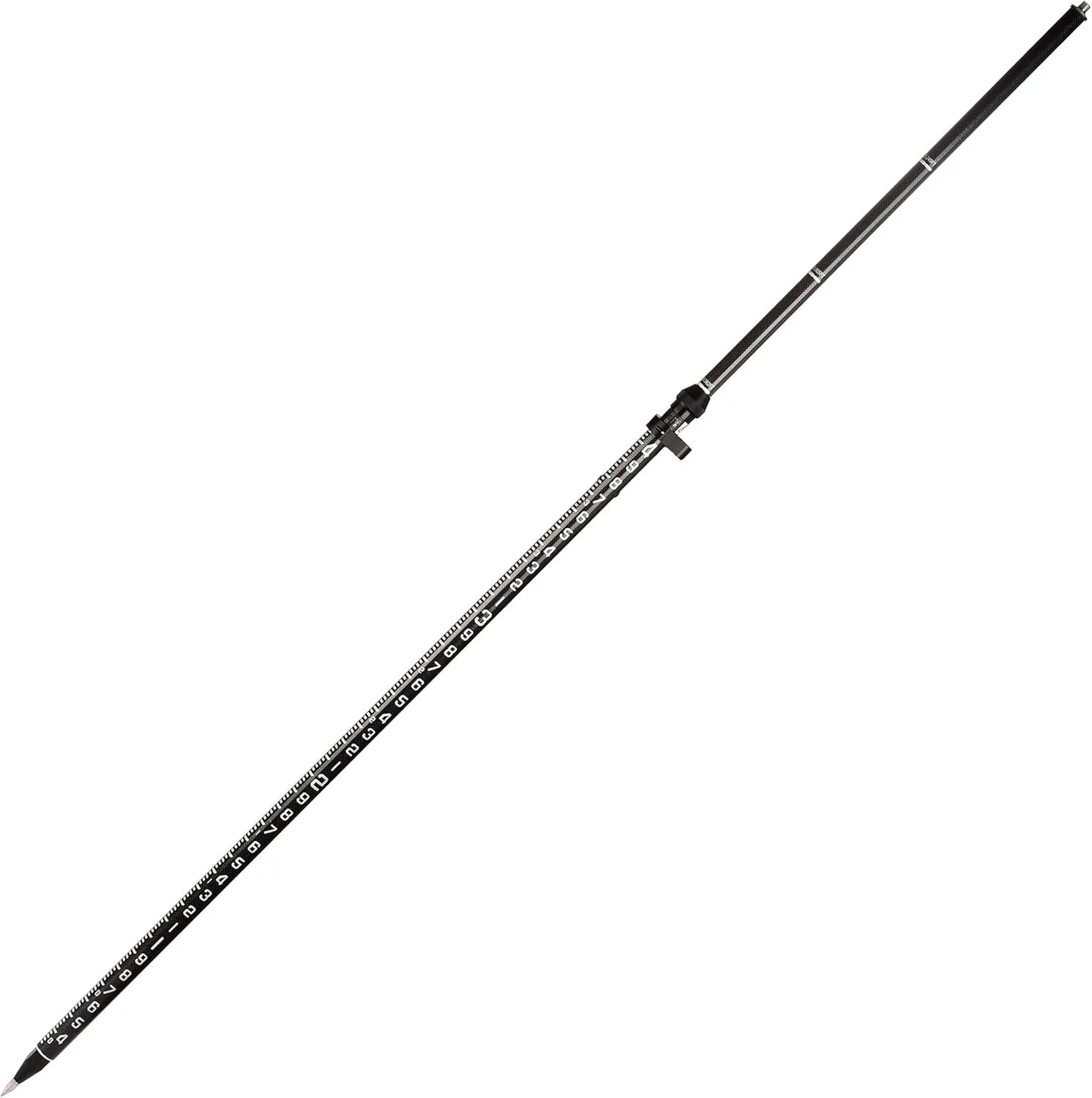 AdirPro 3-Position Snap-Lock Rover Rod – Carbon Fiber GPS Pole – 1 Piece Design with Outer GT Graduations for Land Surveying & Engineering - RTK GPS/GNSS Accessory