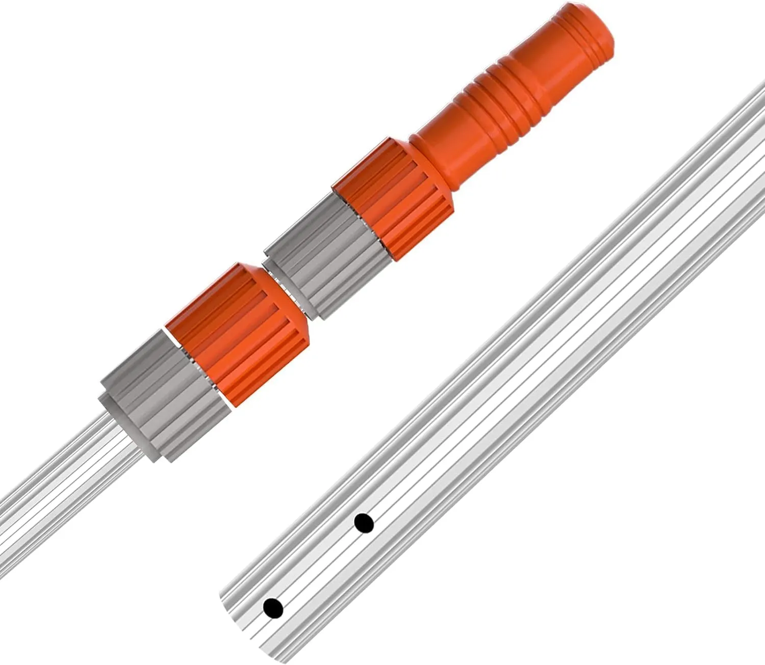 AgiiMan Aluminum Telescoping Swimming Pool Pole 12 Foot, Pool Net Skimmer Rake Vacuum Head Brush Cleaning Heavy Duty