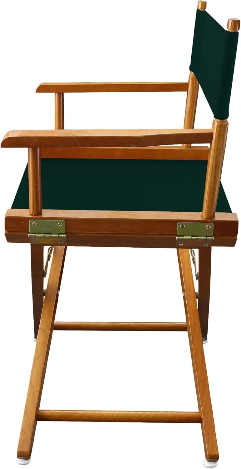 American Trails Extra-Wide Premium 18" Director's Chair Mission Oak Frame with Hunter Green Canvas