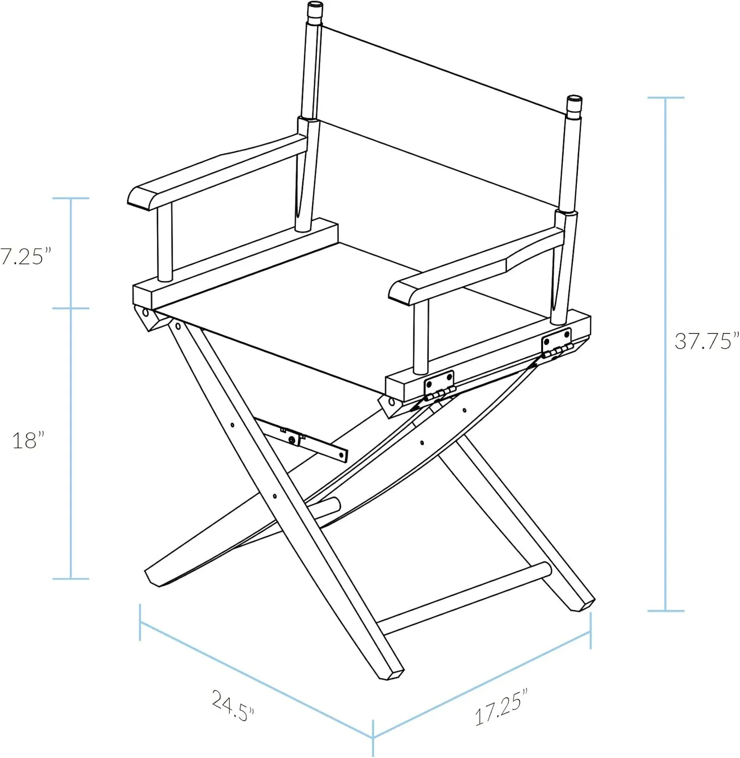 American Trails Extra-Wide Premium 18" Director's Chair Mission Oak Frame with Hunter Green Canvas