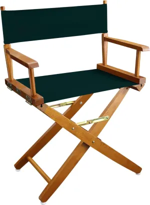 American Trails Extra-Wide Premium 18" Director's Chair Mission Oak Frame with Hunter Green Canvas