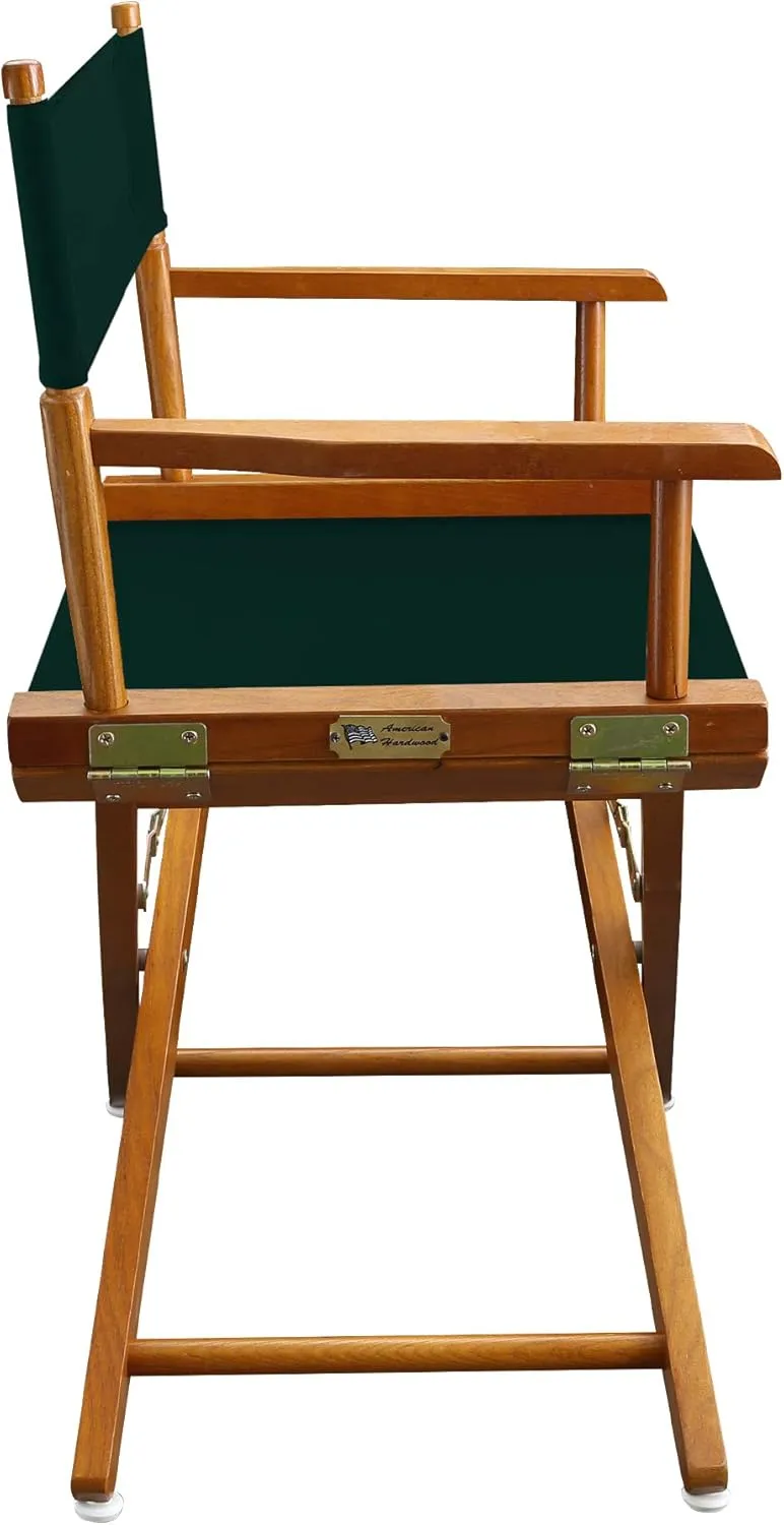 American Trails Extra-Wide Premium 18" Director's Chair Mission Oak Frame with Hunter Green Canvas