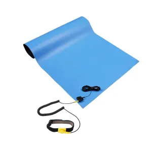 Anti Static Mat for Pc ESD Mat: 17"X25" Soldering Table Mat Kit Computer Electronics Repair- Heat Resistant Static Mat（Blue）