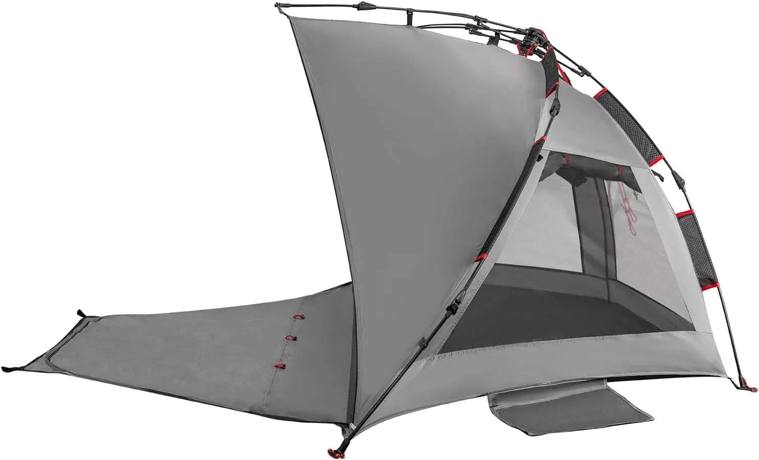 apollo walker Beach Tent Sun Shelter 3-4 Person Easy Setup Portable Sunshade Canopy Large,Extended Floor,Stakes,Sand Pockets,UPF 50  Waterproof Windproof Outdoor Camping Fishing Picnic