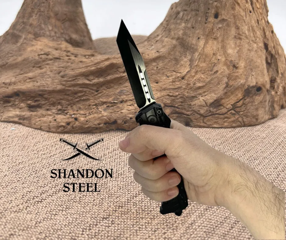Armed Force Tactical 5.5" OTF Knife with Tanto Blade 264BKTP