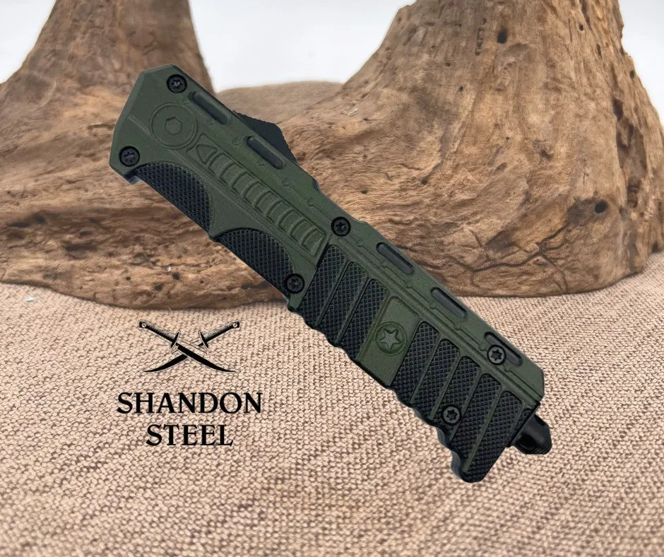 Armed Force Tactical 5.5" OTF Knife with Tanto Blade 264GNTP