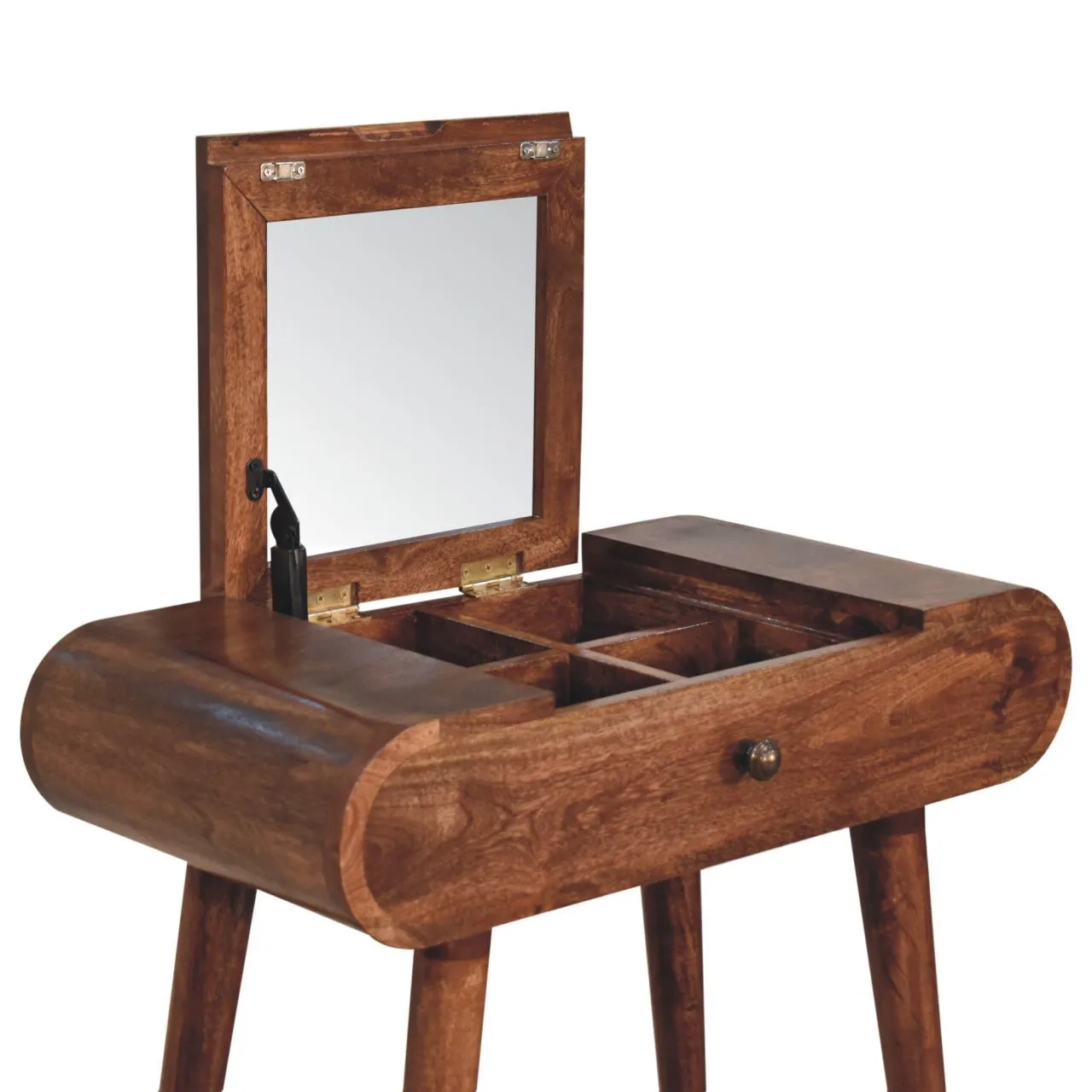 Artisan Furniture Mini Dressing Table With Foldable Mirror - Caramel