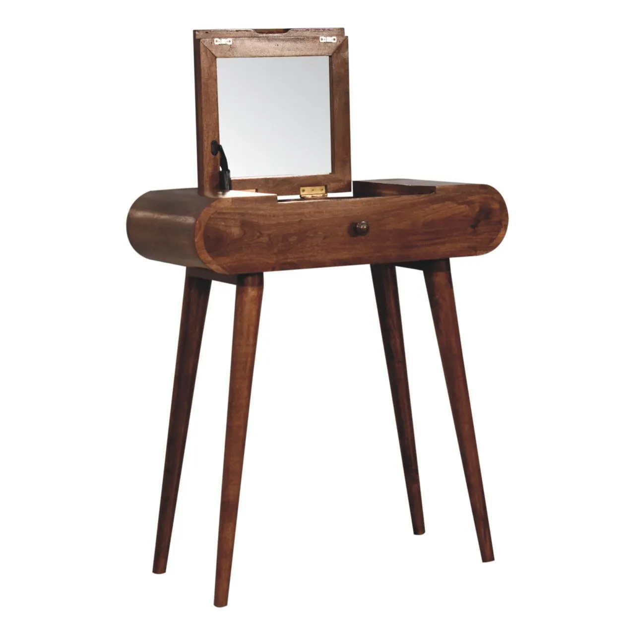 Artisan Furniture Mini Dressing Table With Foldable Mirror - Caramel