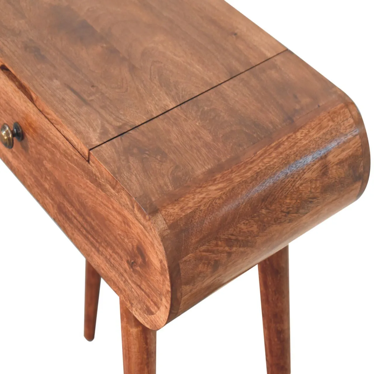 Artisan Furniture Mini Dressing Table With Foldable Mirror - Caramel