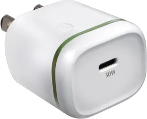 AT&T USB-C Wall Charger Fast Charging Power Adapter Foldable Prongs Travel-Friendly for Compatible with iPhone iPad Samsung Galaxy Google Pixel (30W White)