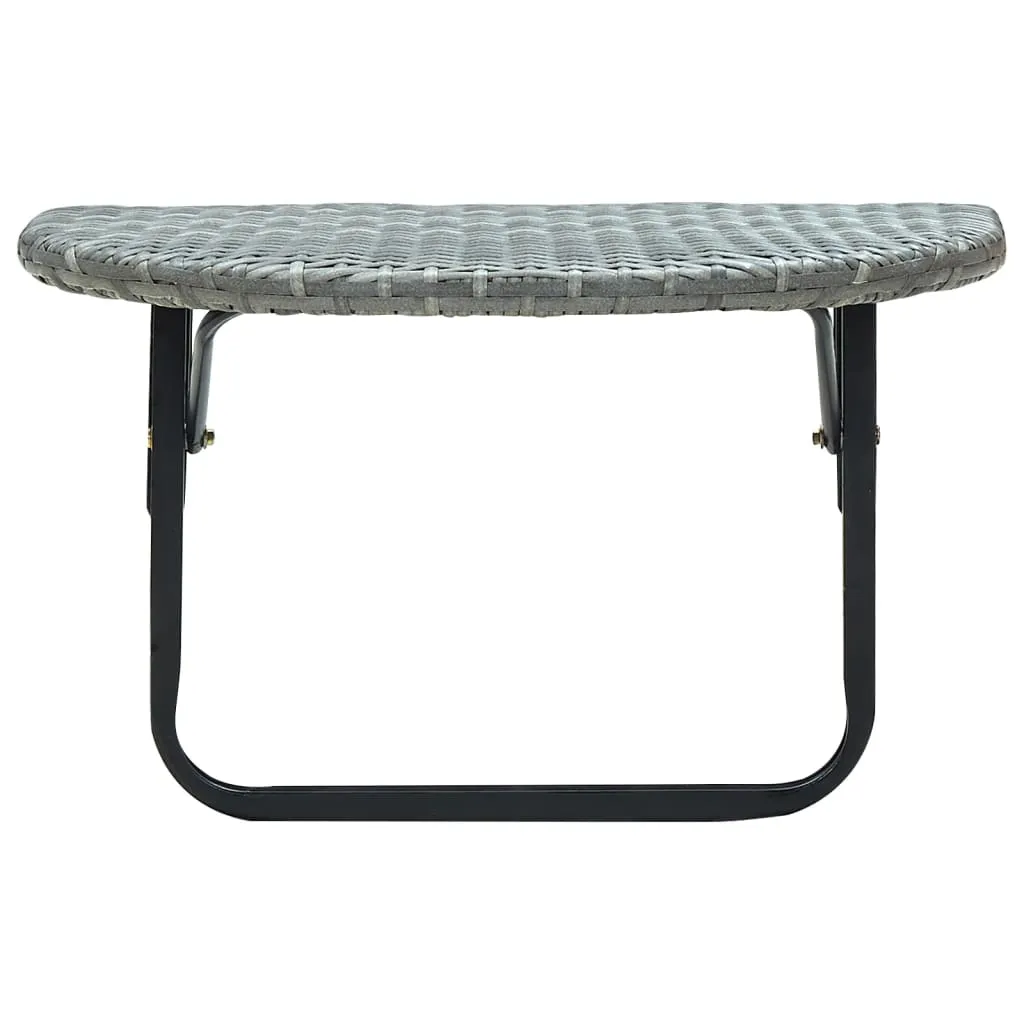 Balcony Table Brown 23.6"x23.6"x15.7" Poly Rattan