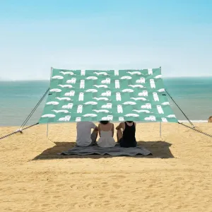 Beach Shade Tent with UPF50  UV Protection,Winter Coat Weasel Cute Lightweight Camping Sun Shelter for Outdoor,Camping Trips, Fishing, Backyard,Picnics,Easy Set Up and Carry 9x10.5 FT