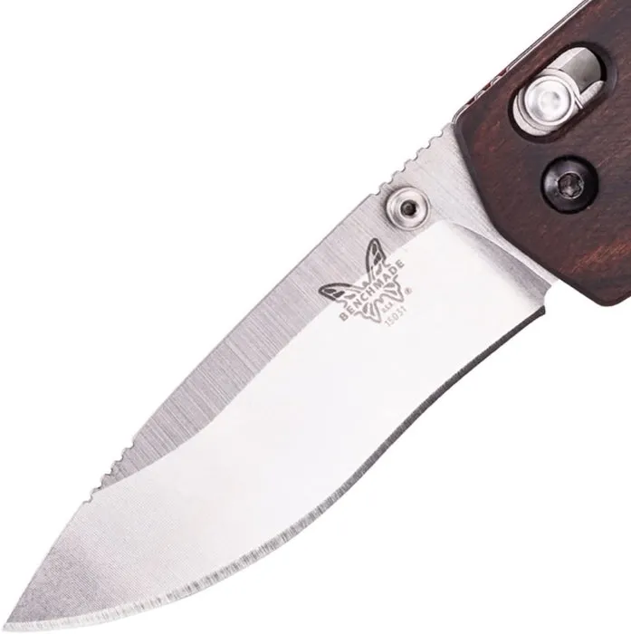 Benchmade 15031-2 North Fork Wood 2.97" Plain Drop-Point Folding Pocket Knife