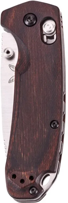 Benchmade 15031-2 North Fork Wood 2.97" Plain Drop-Point Folding Pocket Knife