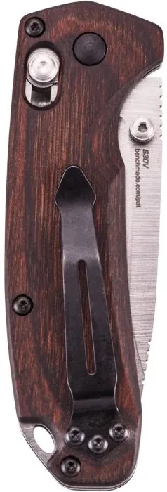 Benchmade 15031-2 North Fork Wood 2.97" Plain Drop-Point Folding Pocket Knife