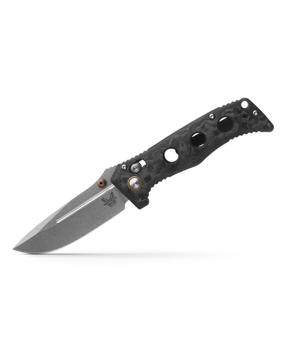 Benchmade 273-03 Mini Adamas Marbled Carbon Fiber 3.25" Drop-Point Folding Pocket Knife