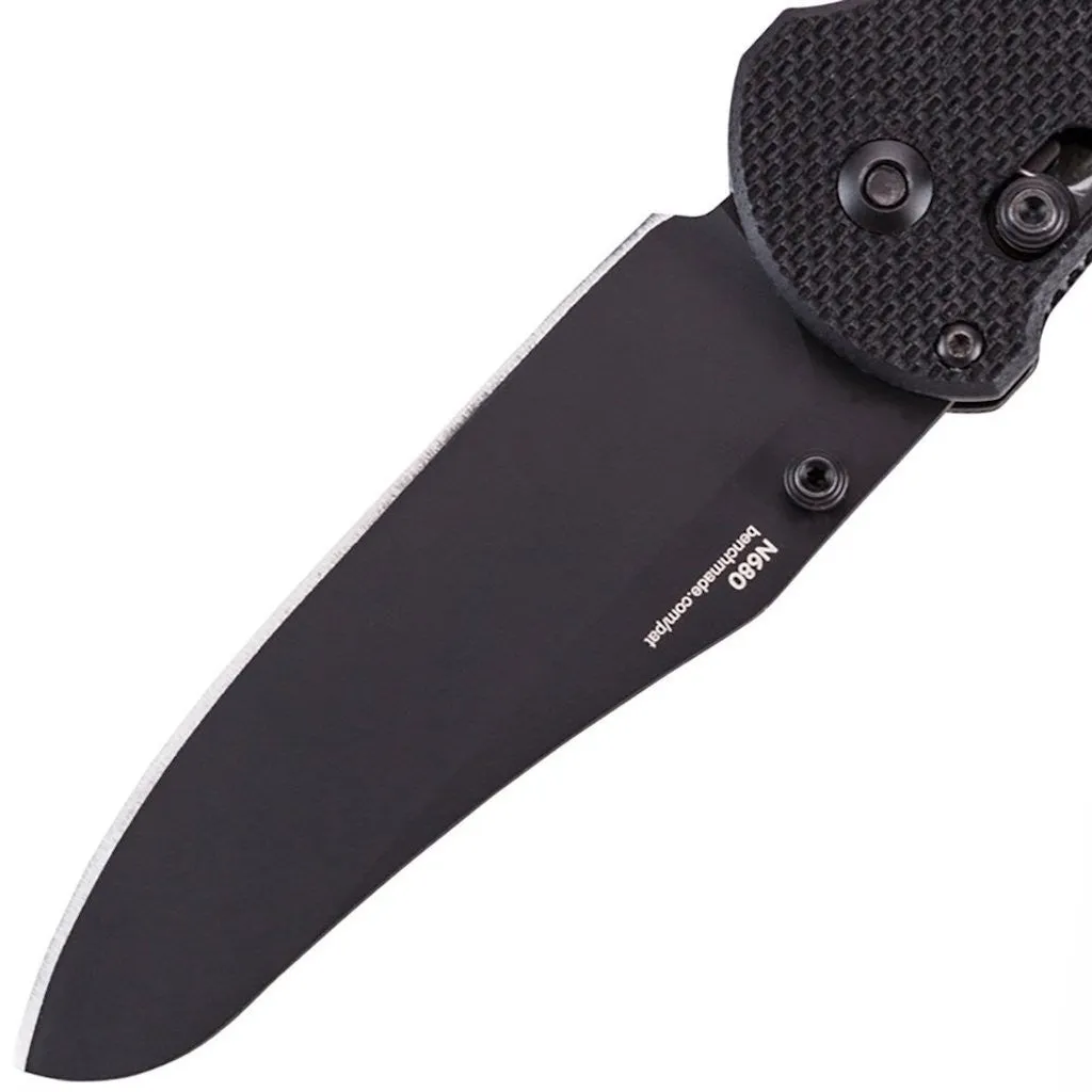 Benchmade - Triage 915BK Knife, Sheepsfoot, Black Handle
