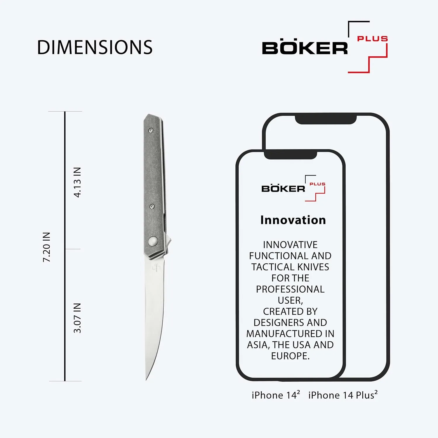 Böker Plus Kwaiken Air Mini Titan - flipper pocket knife with titanium handle scales - folding knife with VG-10 blade - small knife with clip