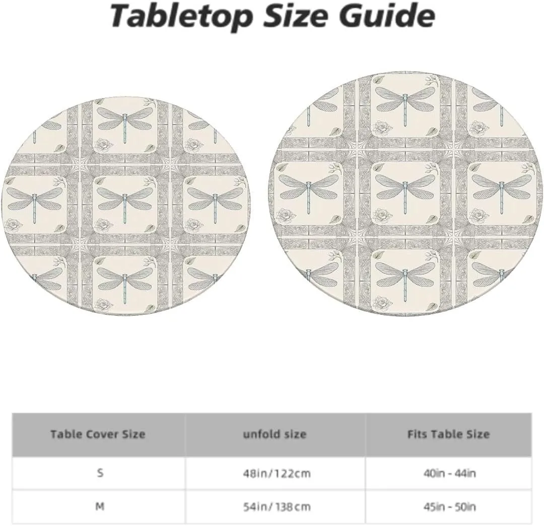 Black Yellow Tablecloth Overlay for Round Watercolor Exotic Flying Art HDrawn Royal Elastic Edge Waterproof Table Cover Table Cloth for Round Table Animal Fits up 40"-44" Diameter Tables