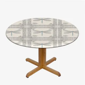 Black Yellow Tablecloth Overlay for Round Watercolor Exotic Flying Art HDrawn Royal Elastic Edge Waterproof Table Cover Table Cloth for Round Table Animal Fits up 40"-44" Diameter Tables
